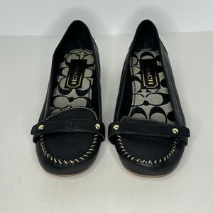 Coach Leather Loafer Flats Black | Women Size 9
